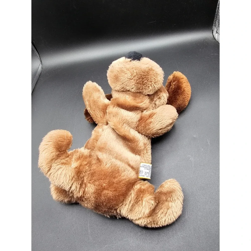 Vintage 1973 Dakin Plush Brown Floppy Puppy Dog Stuffed Animal Bean Bag Toy